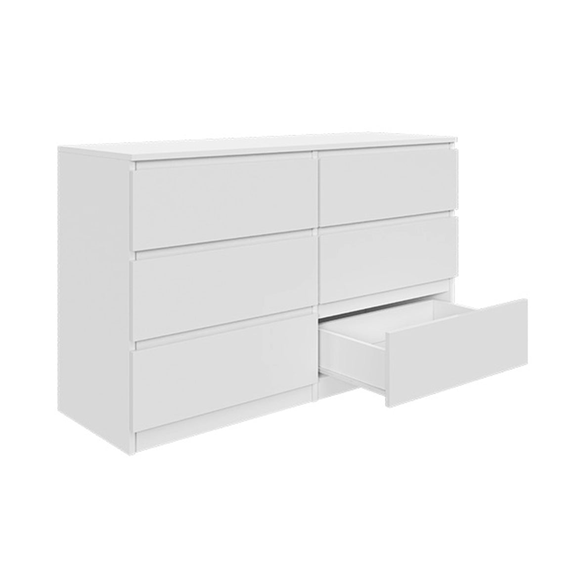 Komoda MODO 100 cm 6 szuflad Biały mat