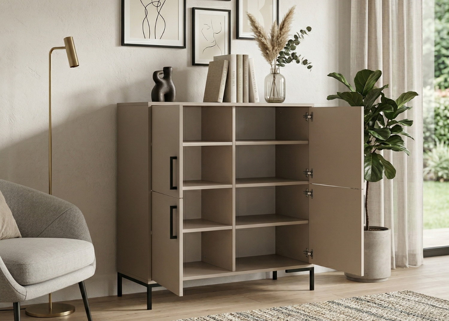Komoda wysoka NORANO 100 cm Kaszmir