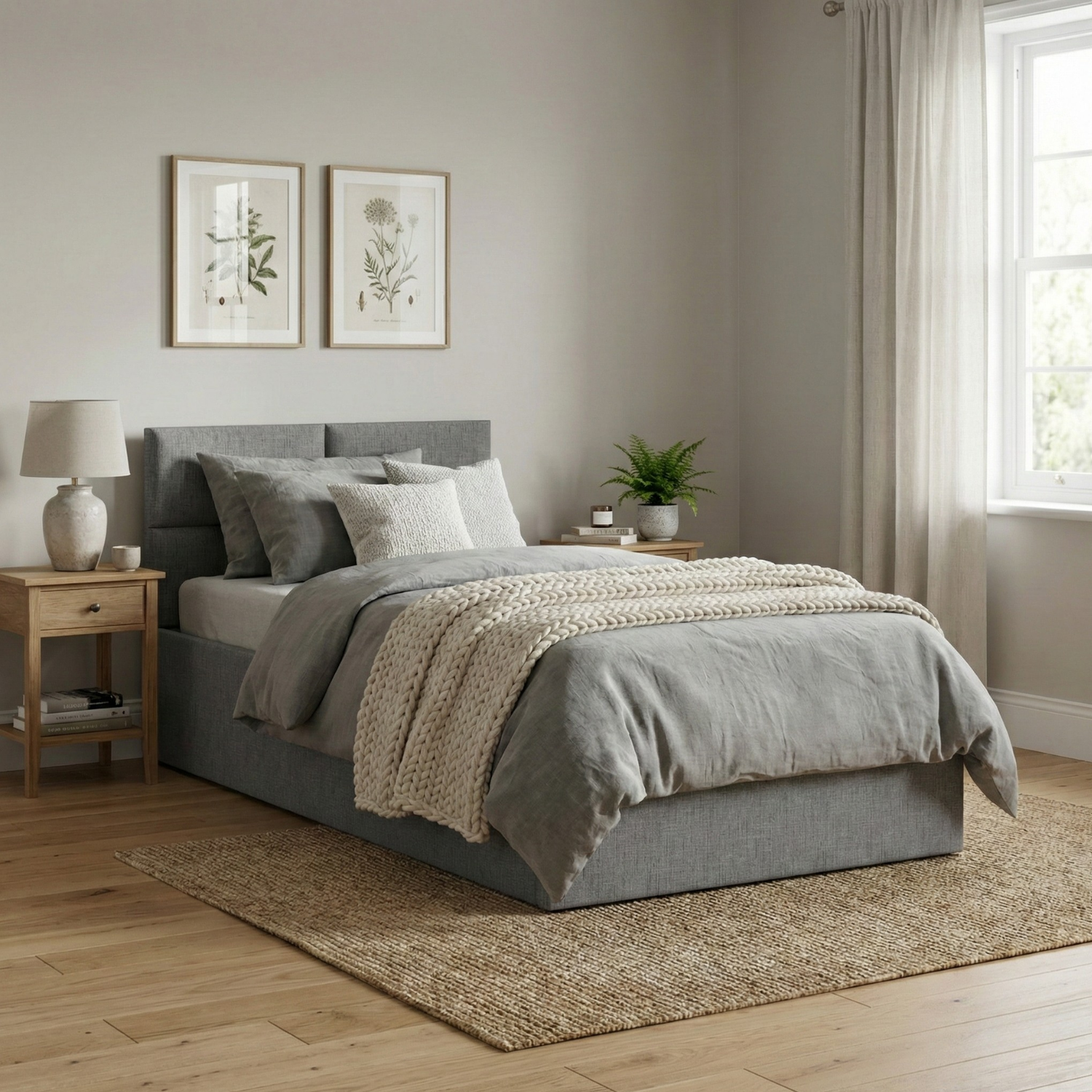 Łóżko BORGO 90x200 plecionka