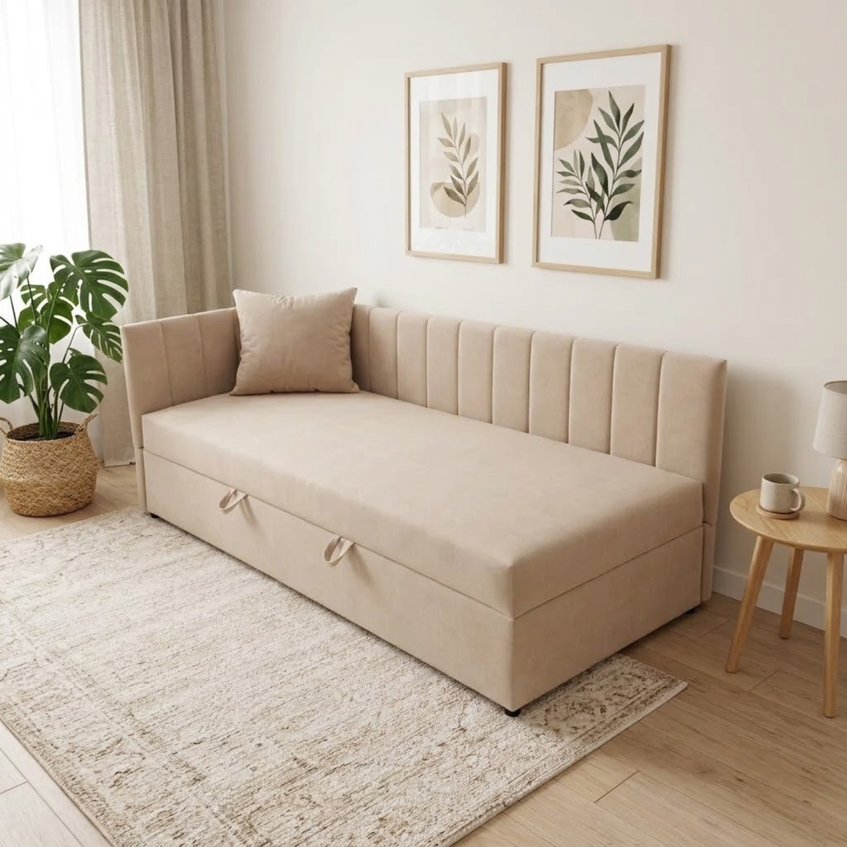 Łóżko LINOR 90x200 L velvet