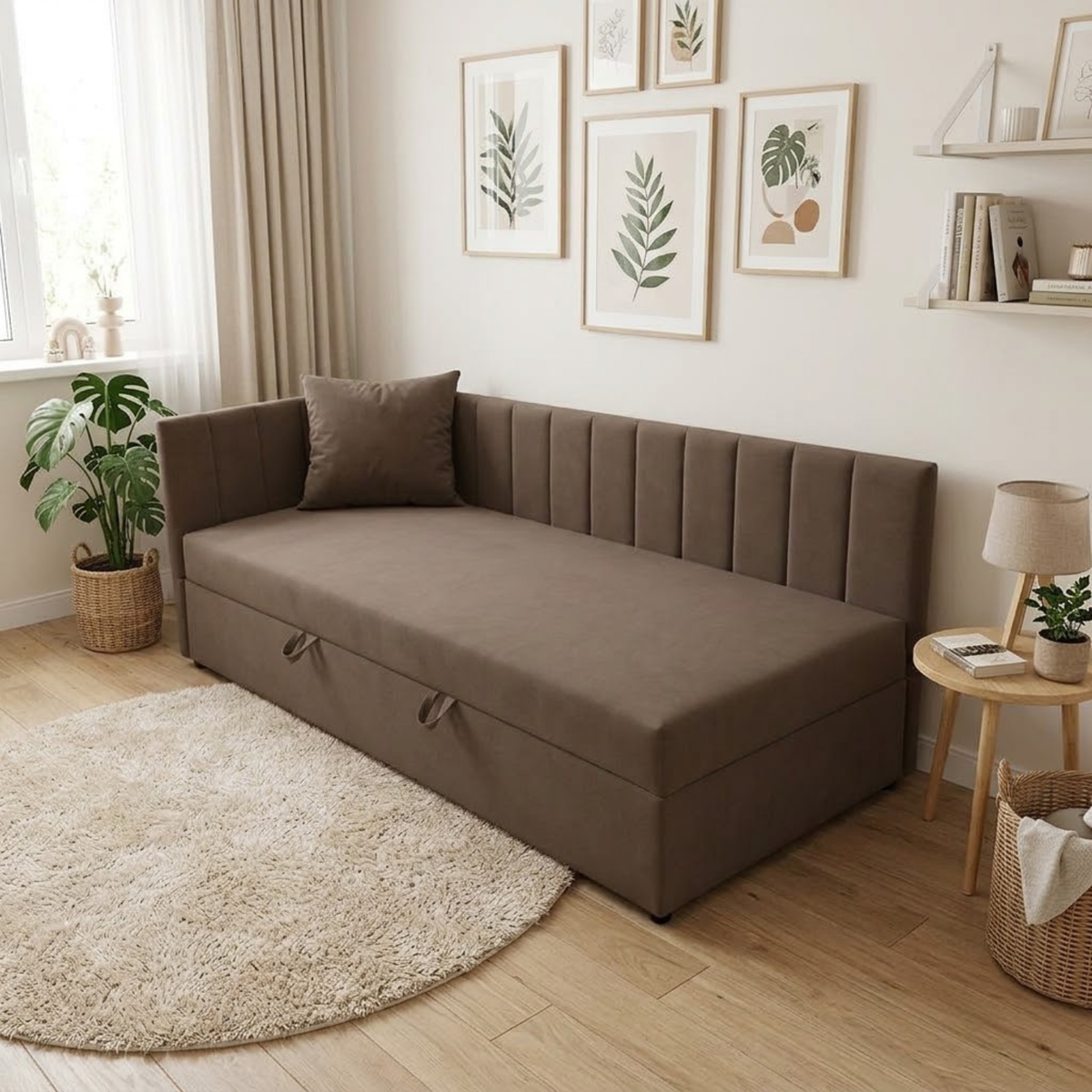 Łóżko LINOR 90x200 L velvet