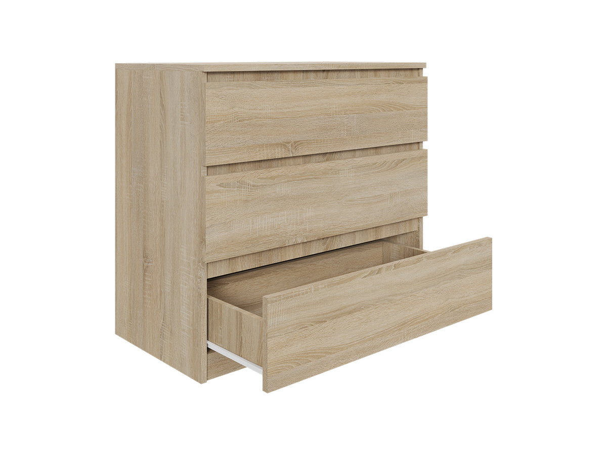 Komoda MODO 80 cm 3 szuflady Dąb sonoma