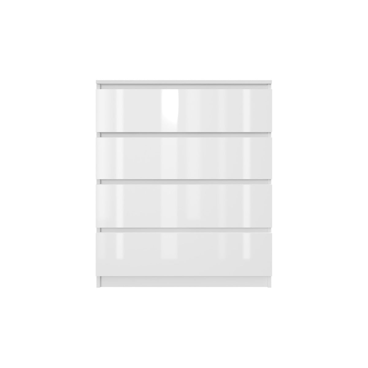 Komoda MODO 80 cm 4 szuflady Biały połysk
