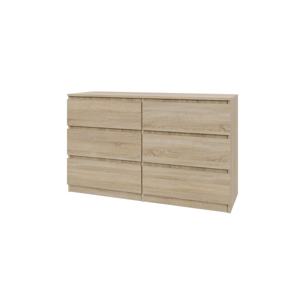 Komoda MODO 120 cm 6 szuflad Dąb sonoma