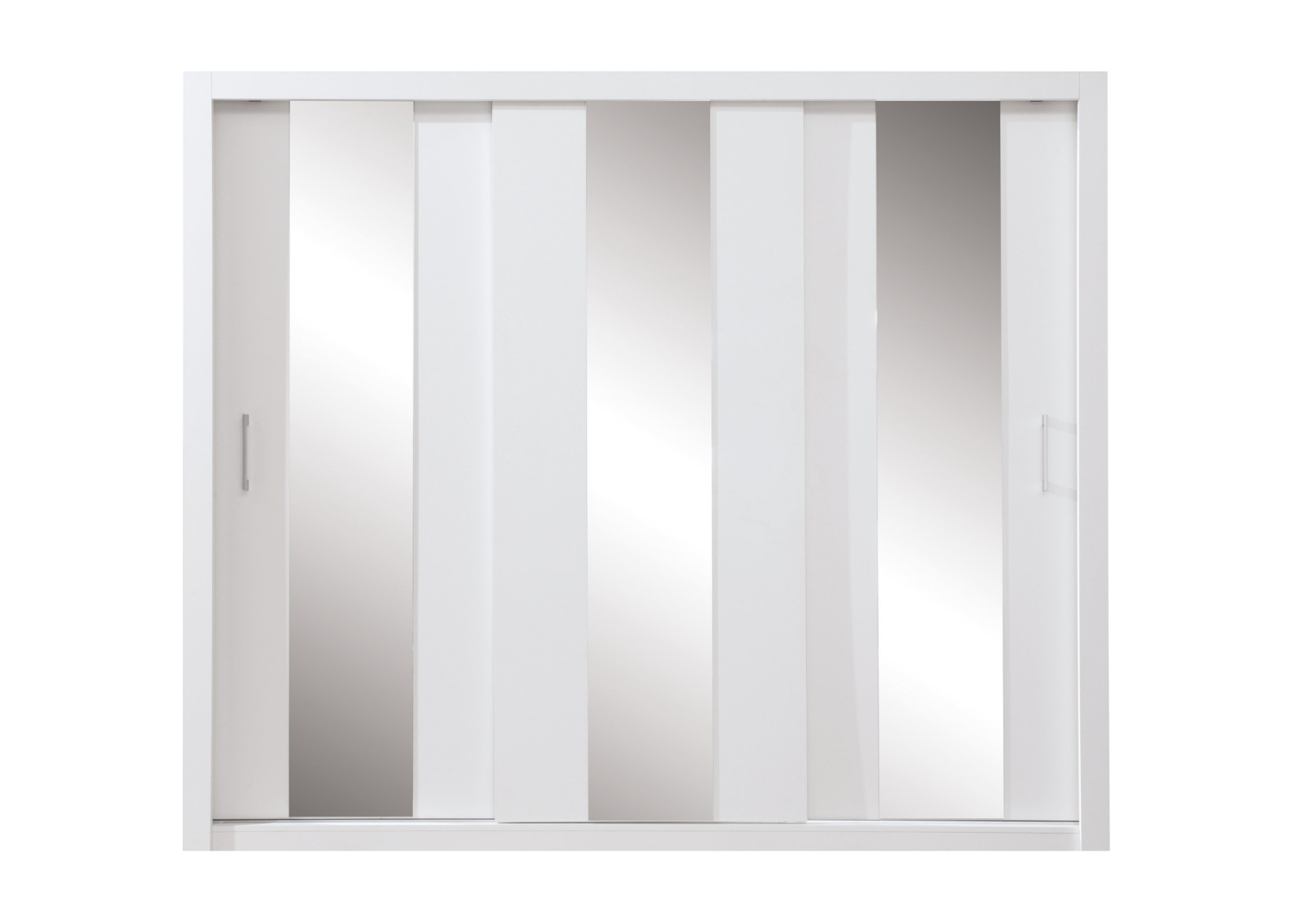 Szafa przesuwna z lustrami MAGNELL 250 cm Biały lux