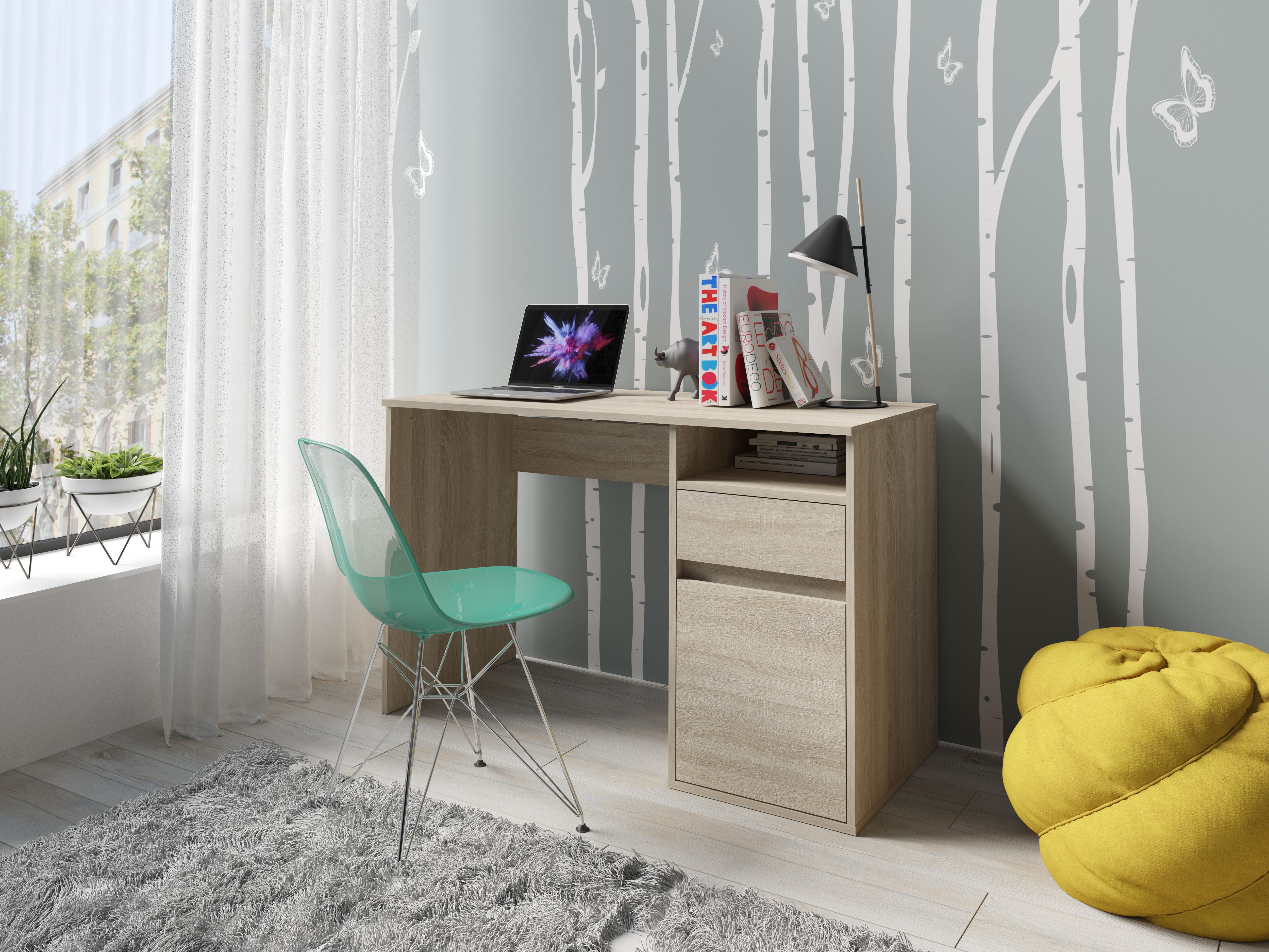Biurko TASKO 120 cm Dąb sonoma