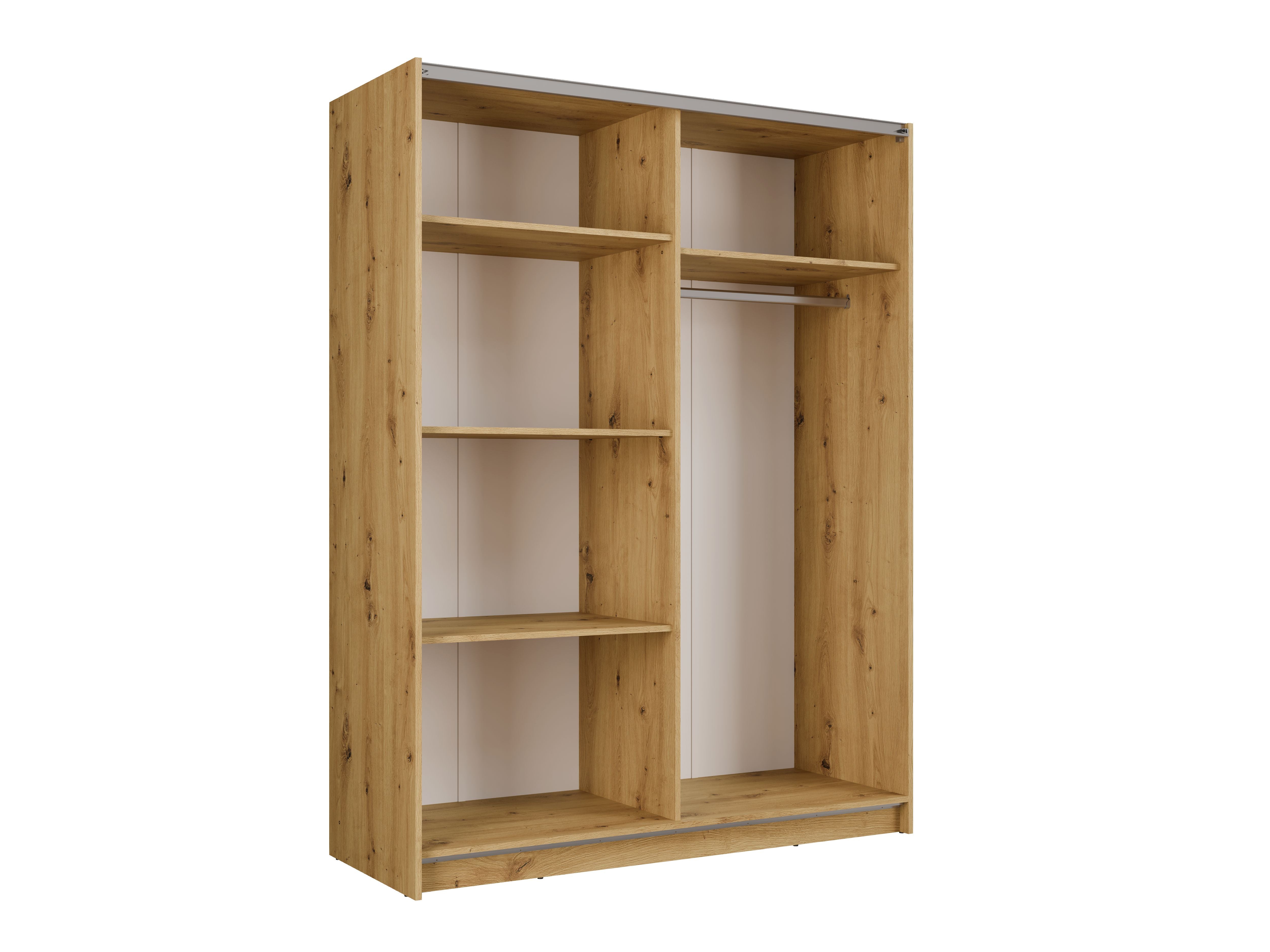 Szafa przesuwna z lustrem LINOX 150 cm Dąb artisan