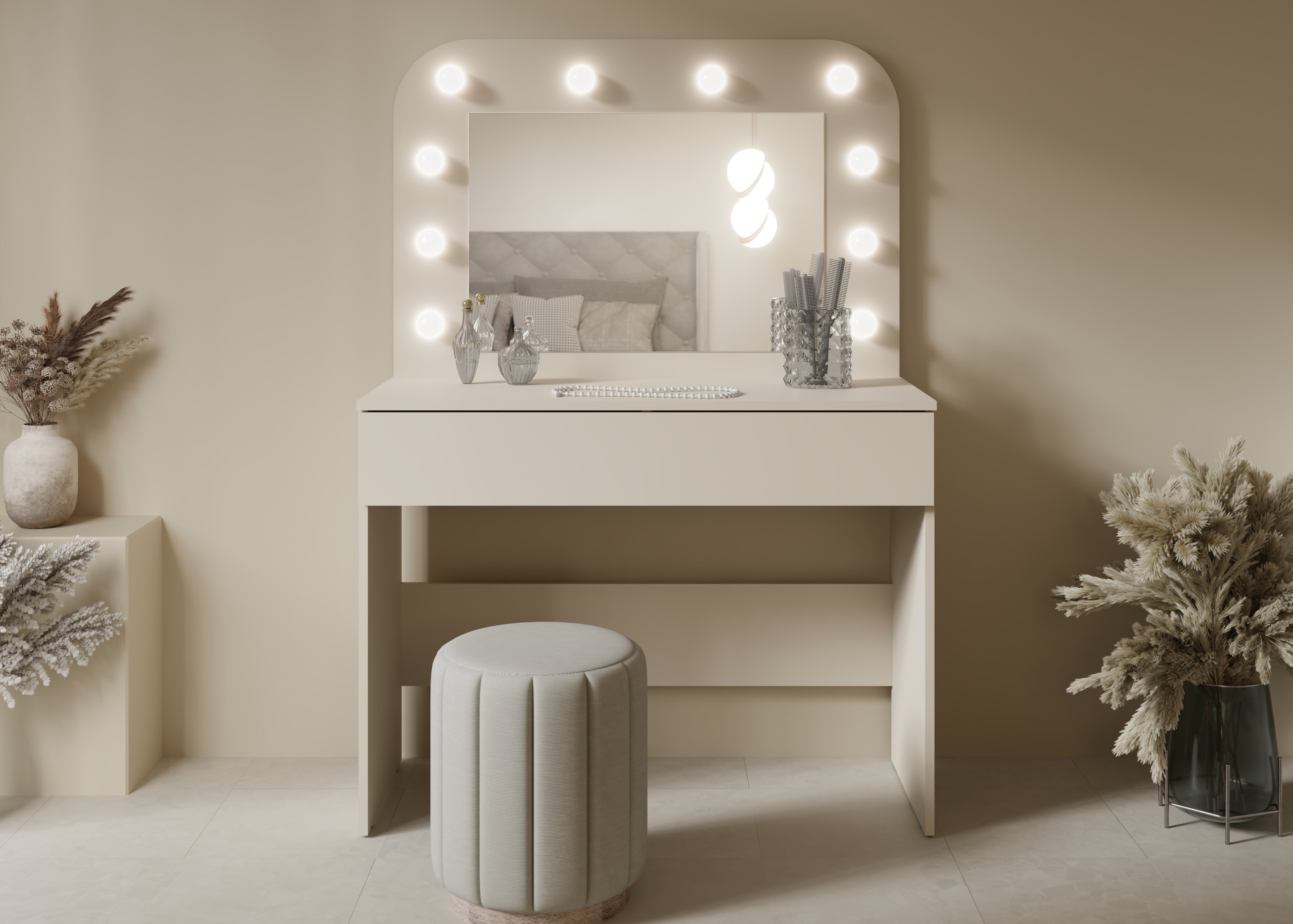 Toaletka z lustrem CASMIA 100 cm Kaszmir