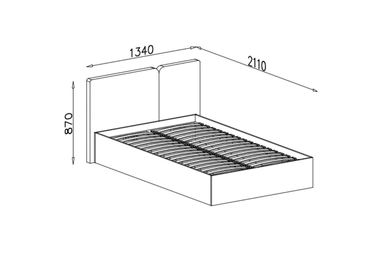 Łóżko VALORIA 120x200 z pojemnikiem Eukaliptus