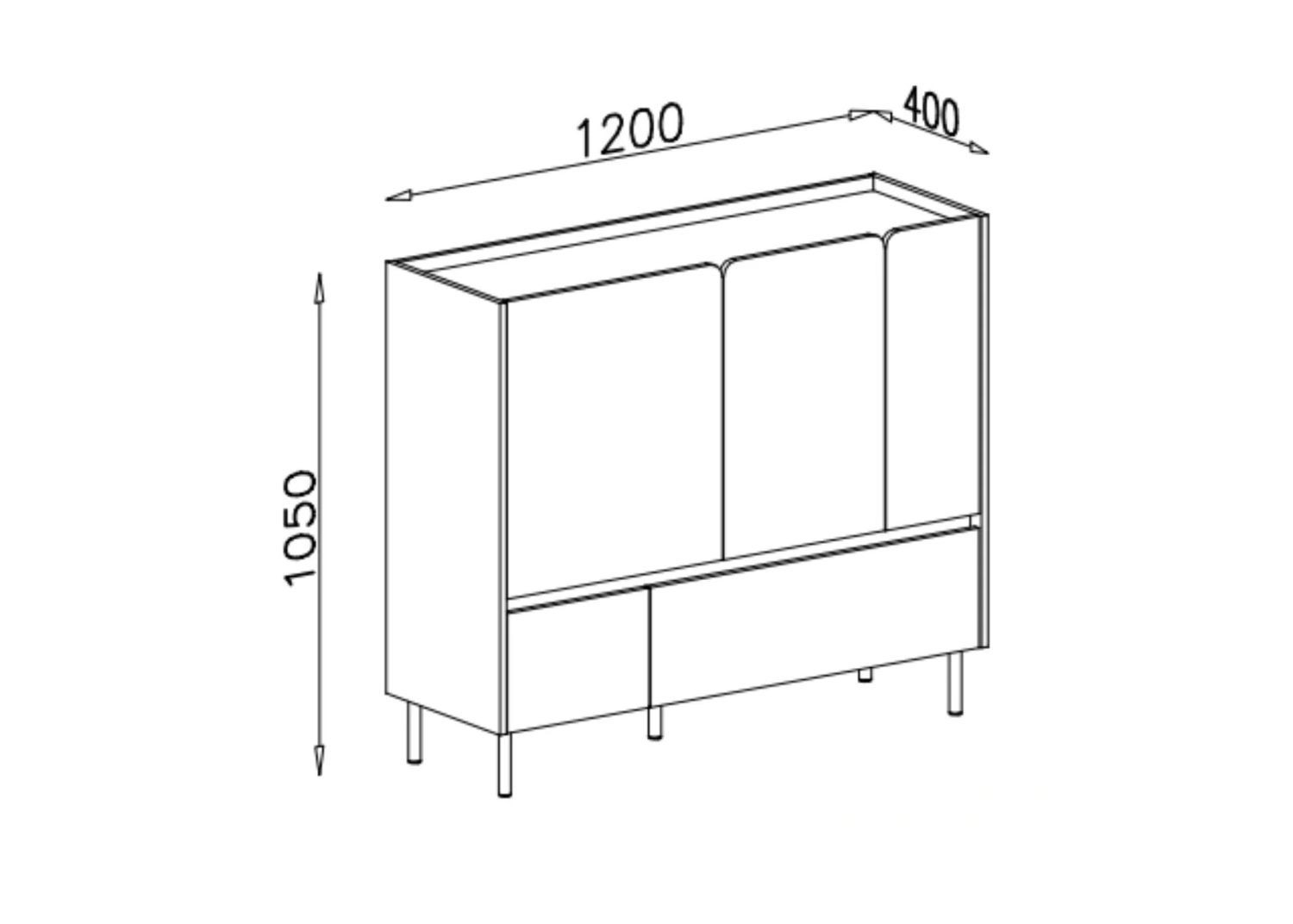 Komoda VALORIA 120 cm Jasny beż