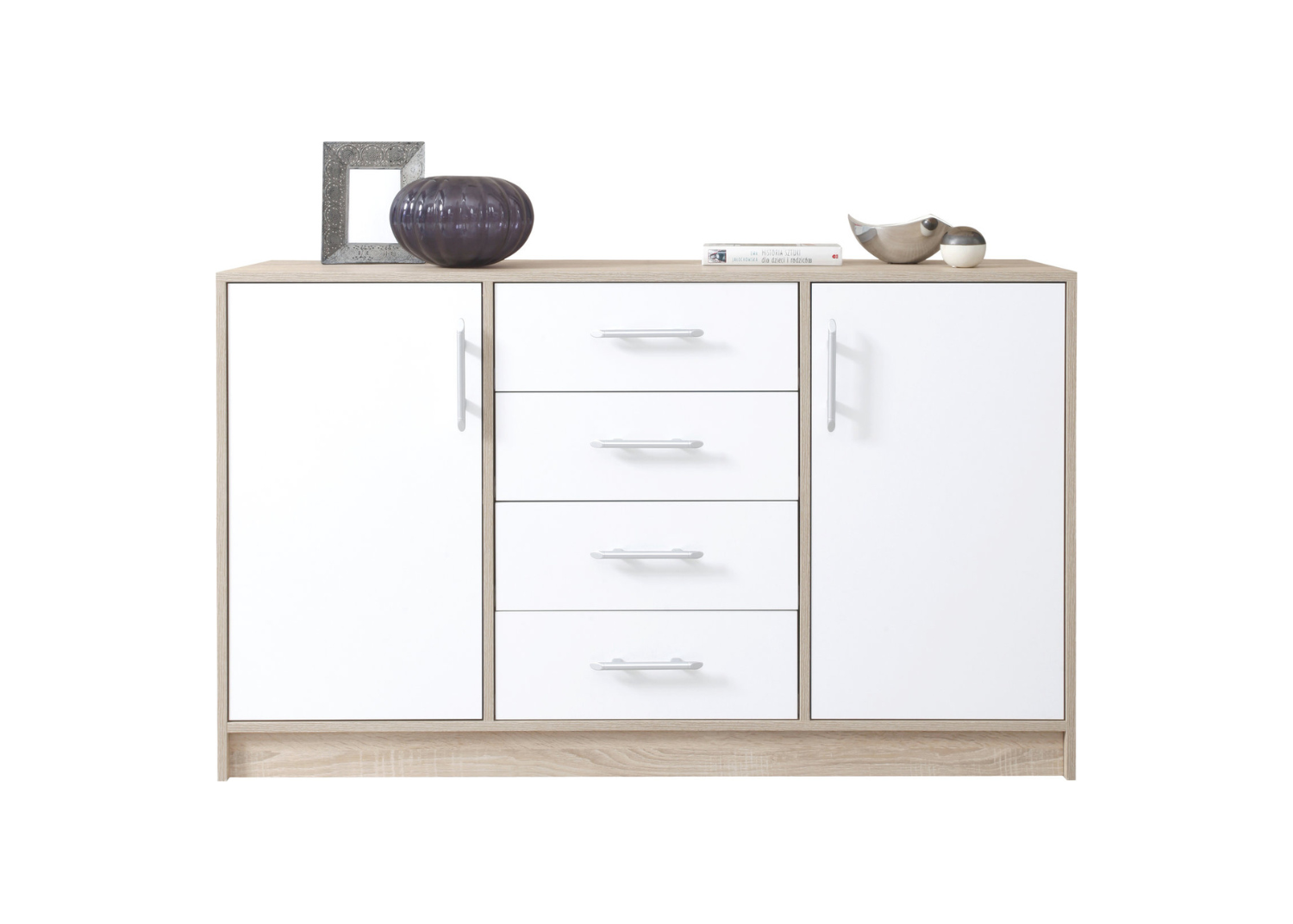 Komoda VENTO 140 cm Dąb sonoma + biały