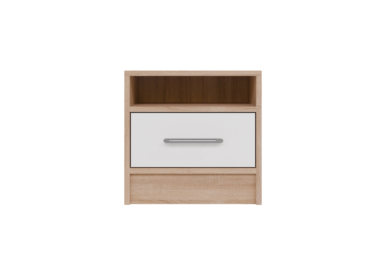 Stolik nocny VENTO 40 cm Dąb sonoma + biały