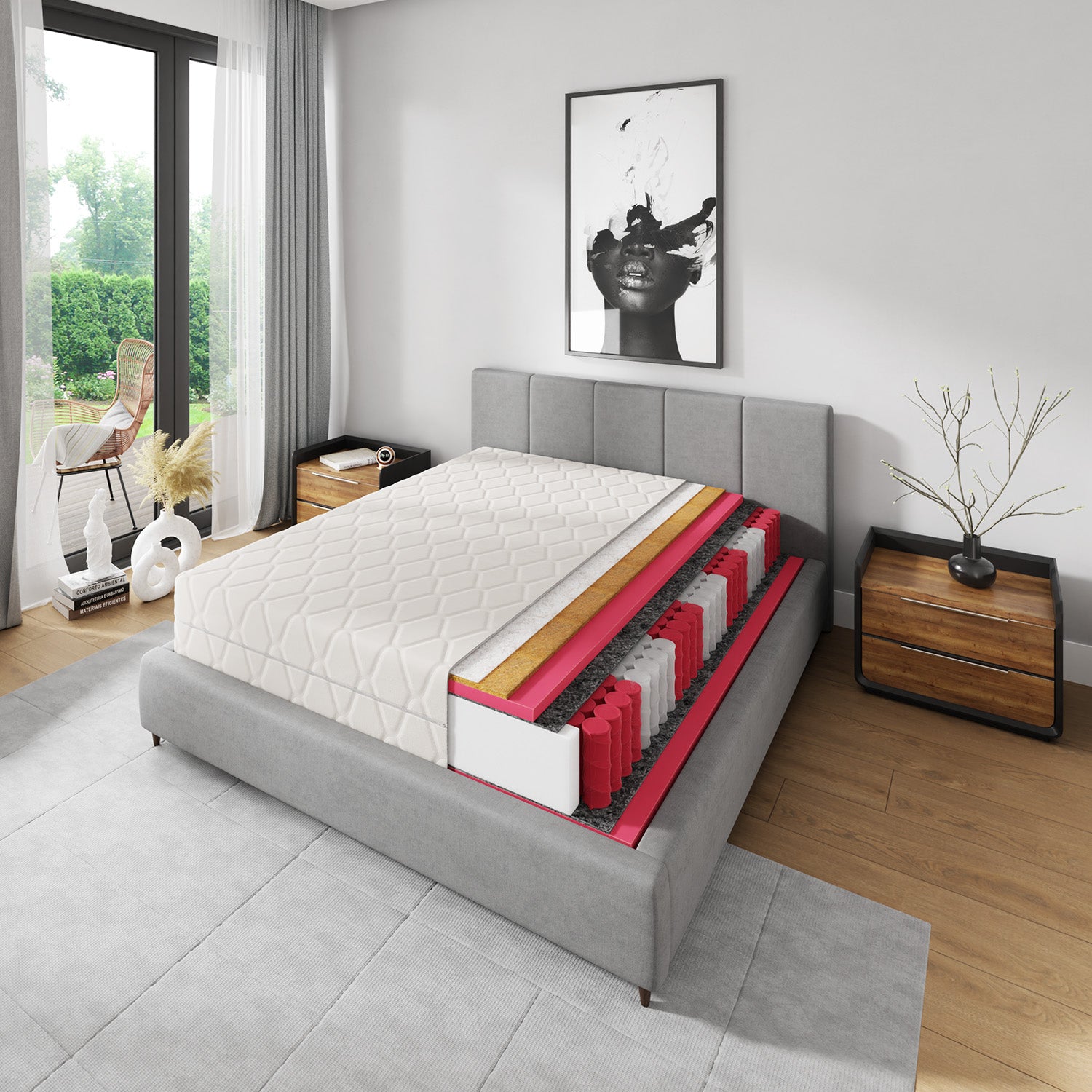 Materac kieszeniowy BASIC 90x200