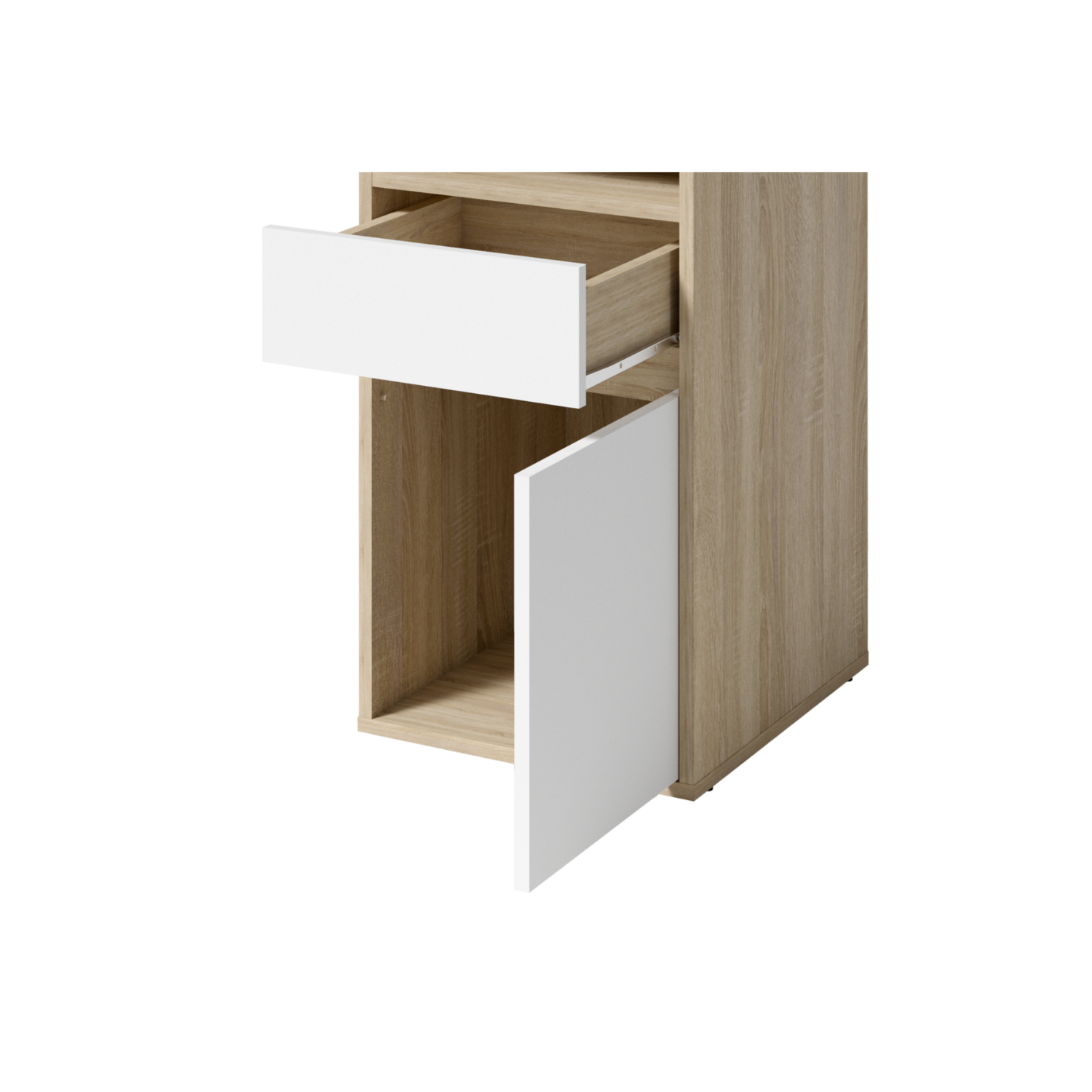 Biurko TASKO 120 cm Dąb sonoma + Biały