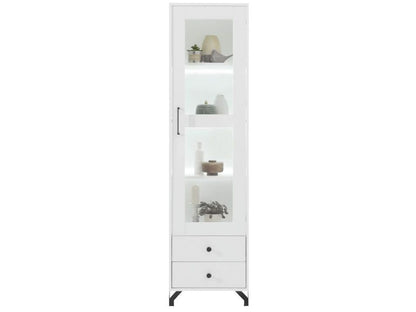Witryna jednodrzwiowa MONO 50 cm Biały połysk