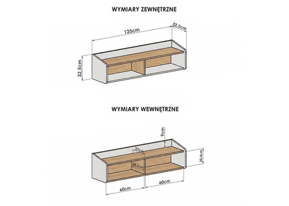 Półka wisząca AURELIA Jasny Beż