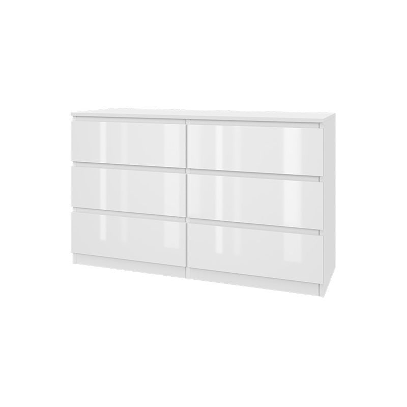 Komoda MODO 100 cm 6 szuflad Biały połysk