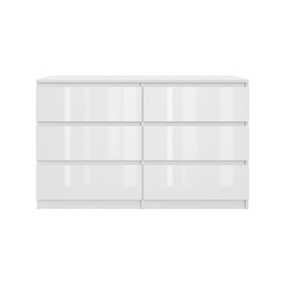 Komoda MODO 100 cm 6 szuflad Biały połysk
