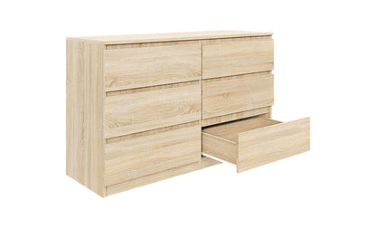 Komoda MODO 100 cm 6 szuflad Dąb sonoma