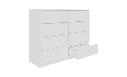 Komoda MODO 100 cm 8 szuflad Biały mat