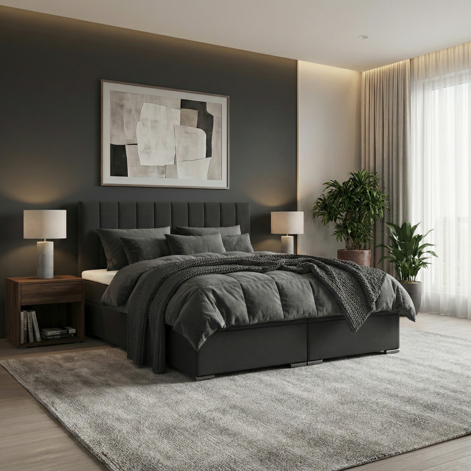 Łóżko AGEN 140x200 plecionka