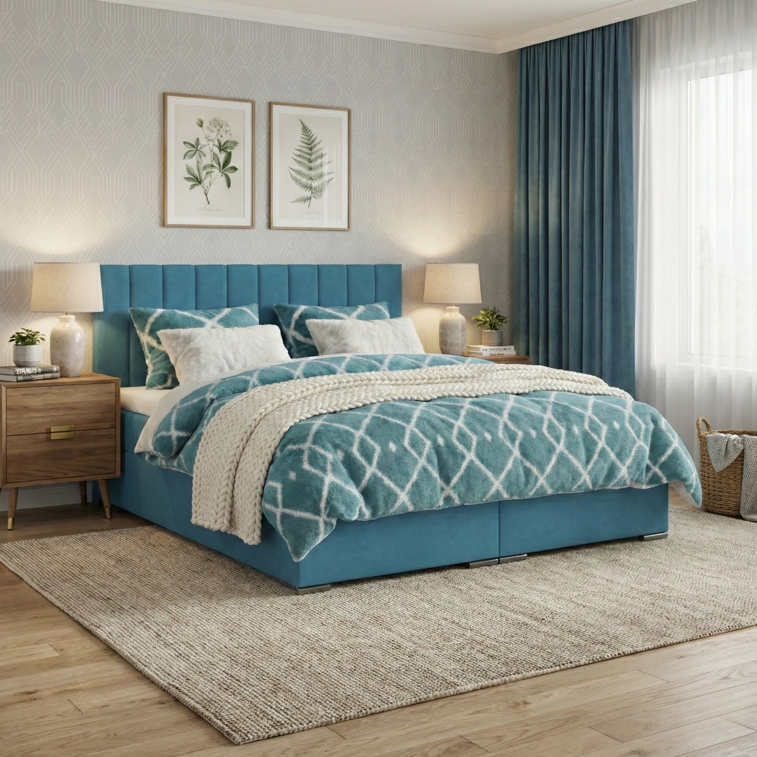Łóżko AGEN 140x200 velvet