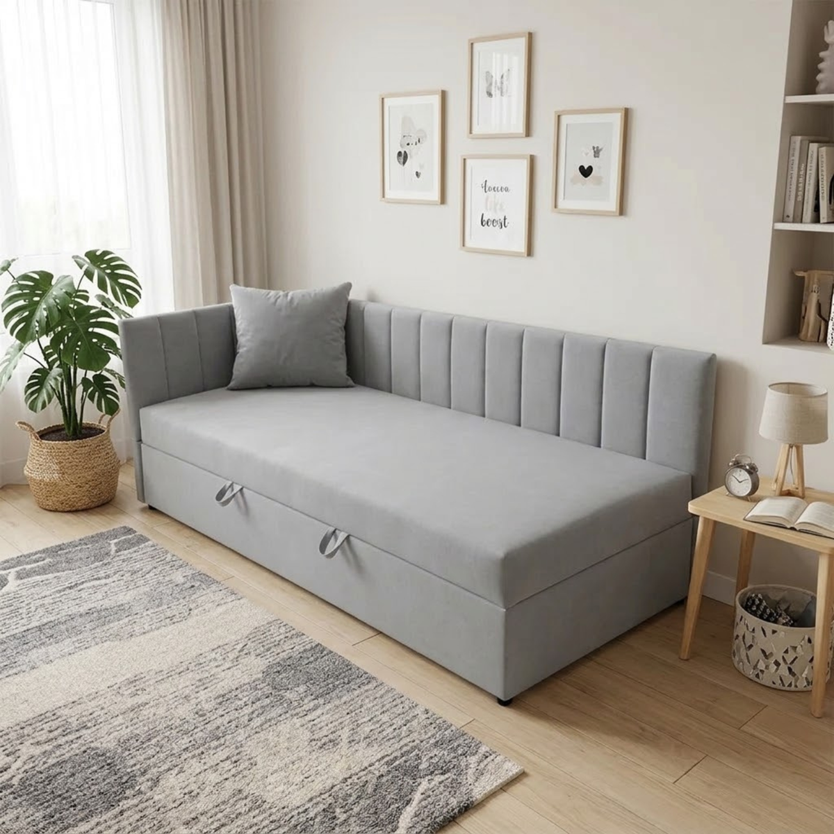 Łóżko LINOR 90x200 L velvet