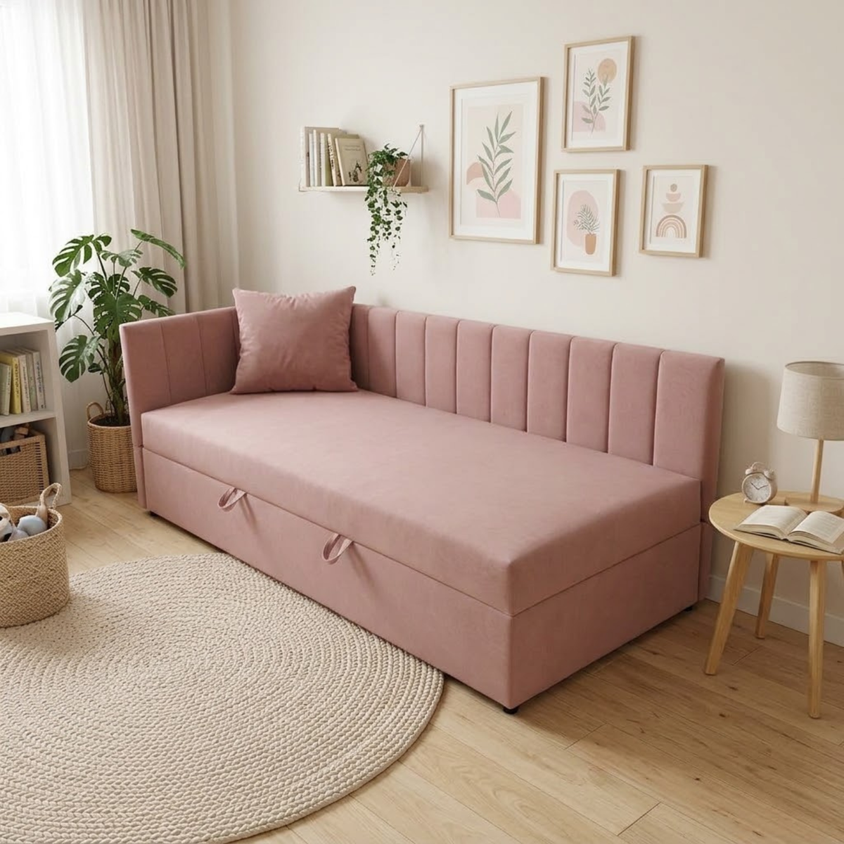 Łóżko LINOR 90x200 L velvet