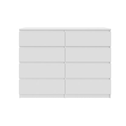 Komoda MODO 120 cm 8 szuflad Biały mat