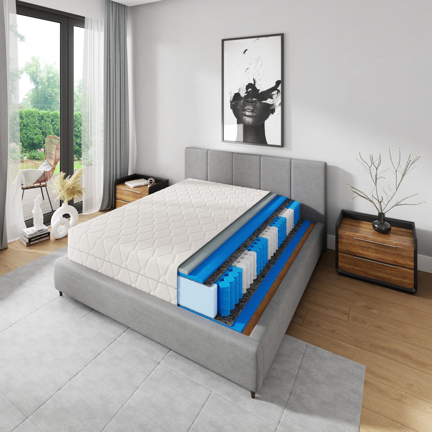 Materac kieszeniowy COMFORT 90x200