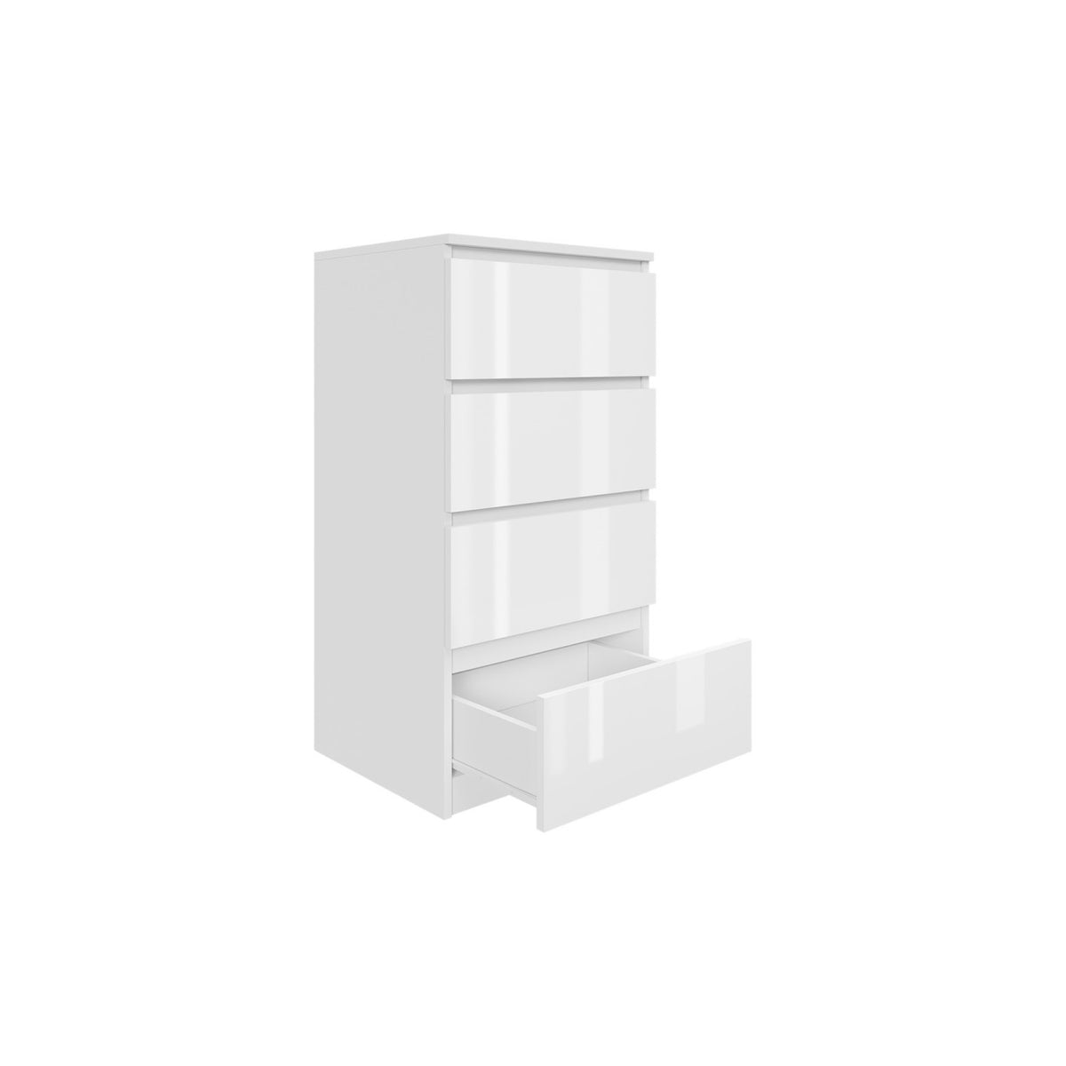 Komoda MODO 50 cm 4 szuflady Biały połysk