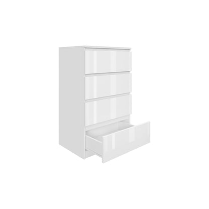 Komoda MODO 60 cm 4 szuflady Biały połysk
