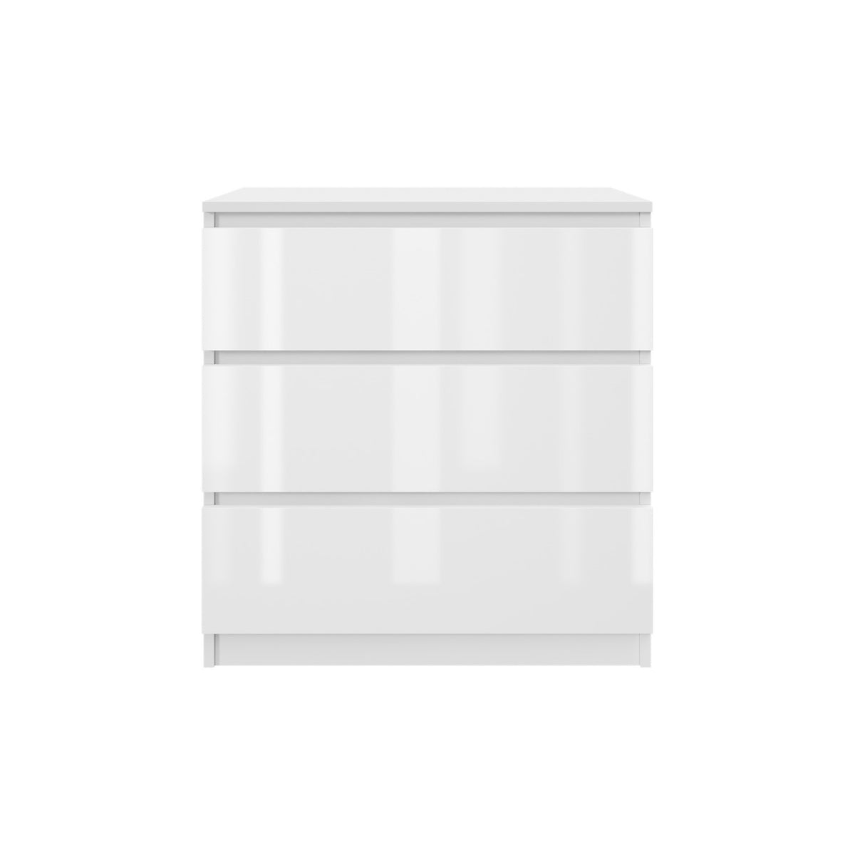 Komoda MODO 70 cm 3 szuflady Biały połysk