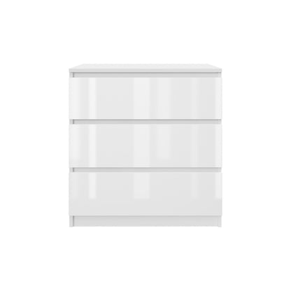 Komoda MODO 70 cm 3 szuflady Biały połysk