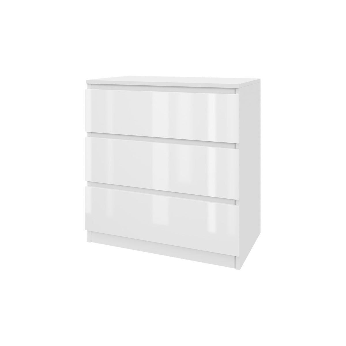 Komoda MODO 70 cm 3 szuflady Biały połysk