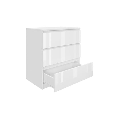 Komoda MODO 70 cm 3 szuflady Biały połysk