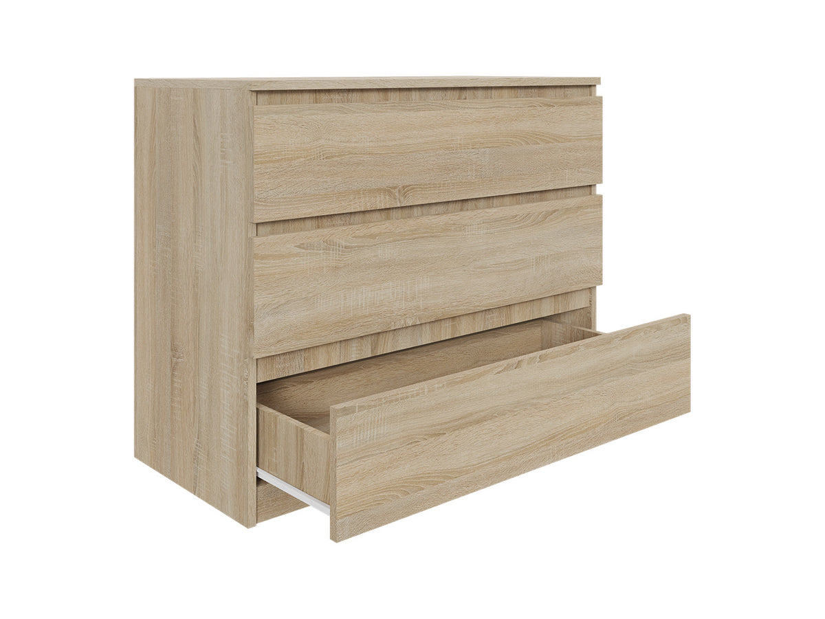 Komoda MODO 90 cm 3 szuflady Dąb sonoma