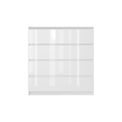 Komoda MODO 90 cm 4 szuflady Biały połysk