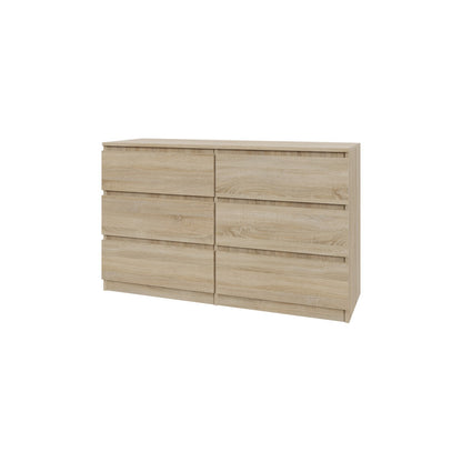 Komoda MODO 120 cm 6 szuflad Dąb sonoma
