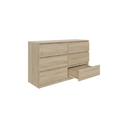 Komoda MODO 120 cm 6 szuflad Dąb sonoma