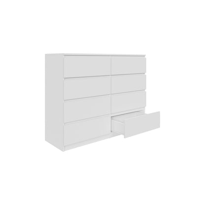 Komoda MODO 120 cm 8 szuflad Biały mat