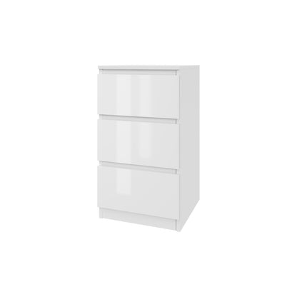 Komoda MODO 40 cm 3 szuflady Biały połysk