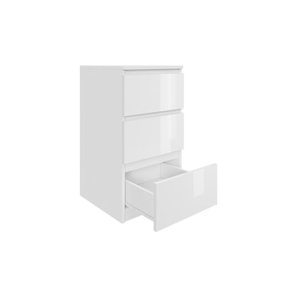Komoda MODO 40 cm 3 szuflady Biały połysk