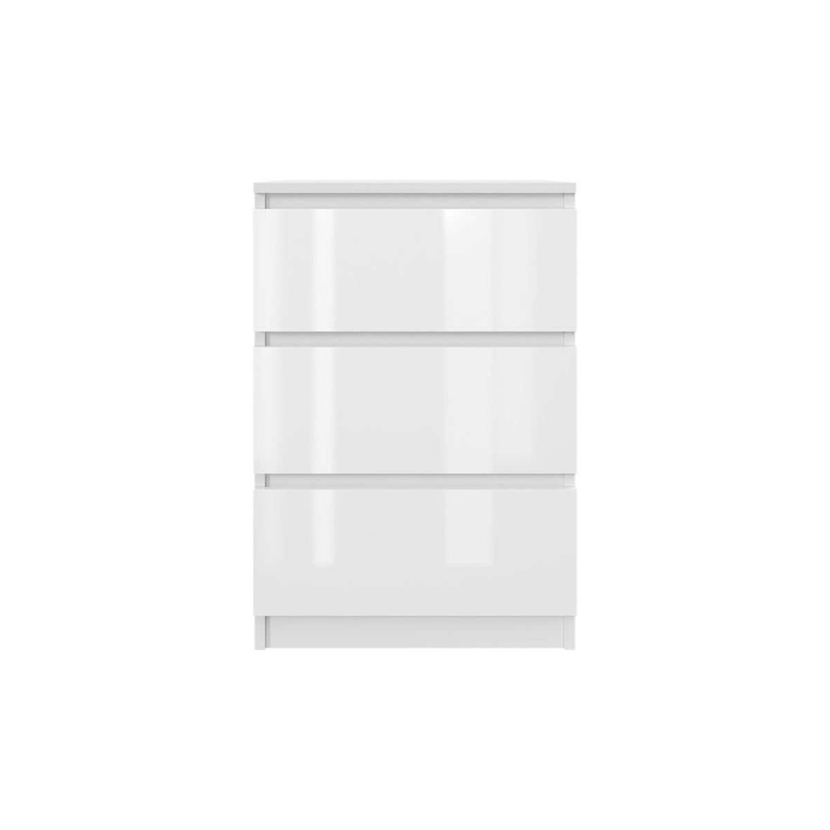Komoda MODO 50 cm 3 szuflady Biały połysk