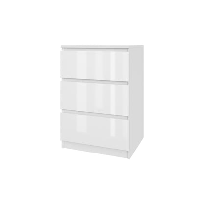 Komoda MODO 50 cm 3 szuflady Biały połysk