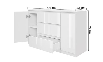 Komoda MODO 2D3S Biały mat