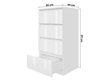 Komoda MODO 50 cm 4 szuflady Biały mat