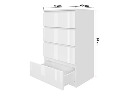 Komoda MODO 60 cm 4 szuflady Biały mat