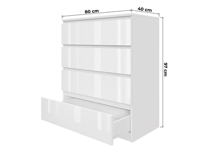 Komoda MODO 80 cm 4 szuflady Biały mat