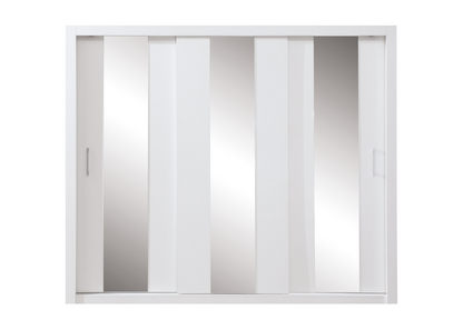 Szafa przesuwna z lustrami MAGNELL 250 cm Biały lux